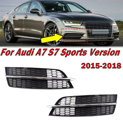 Car Accessories For Audi A7 S7 Sports Version 2015 2016 2017 2018 Auto Left Right Front Bumper Fog Light Grille Foglamp Cover