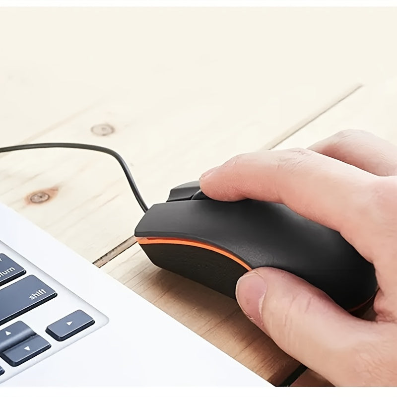 USB Wired Game Mouse Mice for PC Laptop Computer Small Mouse, Office Mouse, Computer Accessory, Cartoon Theme, Ergonomic Design, Lightweight Mouse, Plastic Construction, USB Peripheral, Precision Control, Remote Professionals