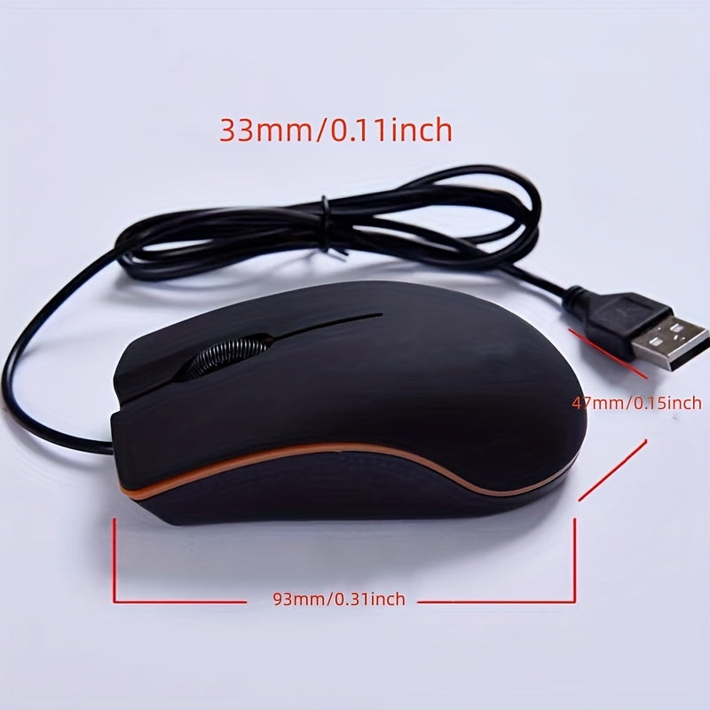USB Wired Game Mouse Mice for PC Laptop Computer Small Mouse, Office Mouse, Computer Accessory, Cartoon Theme, Ergonomic Design, Lightweight Mouse, Plastic Construction, USB Peripheral, Precision Control, Remote Professionals