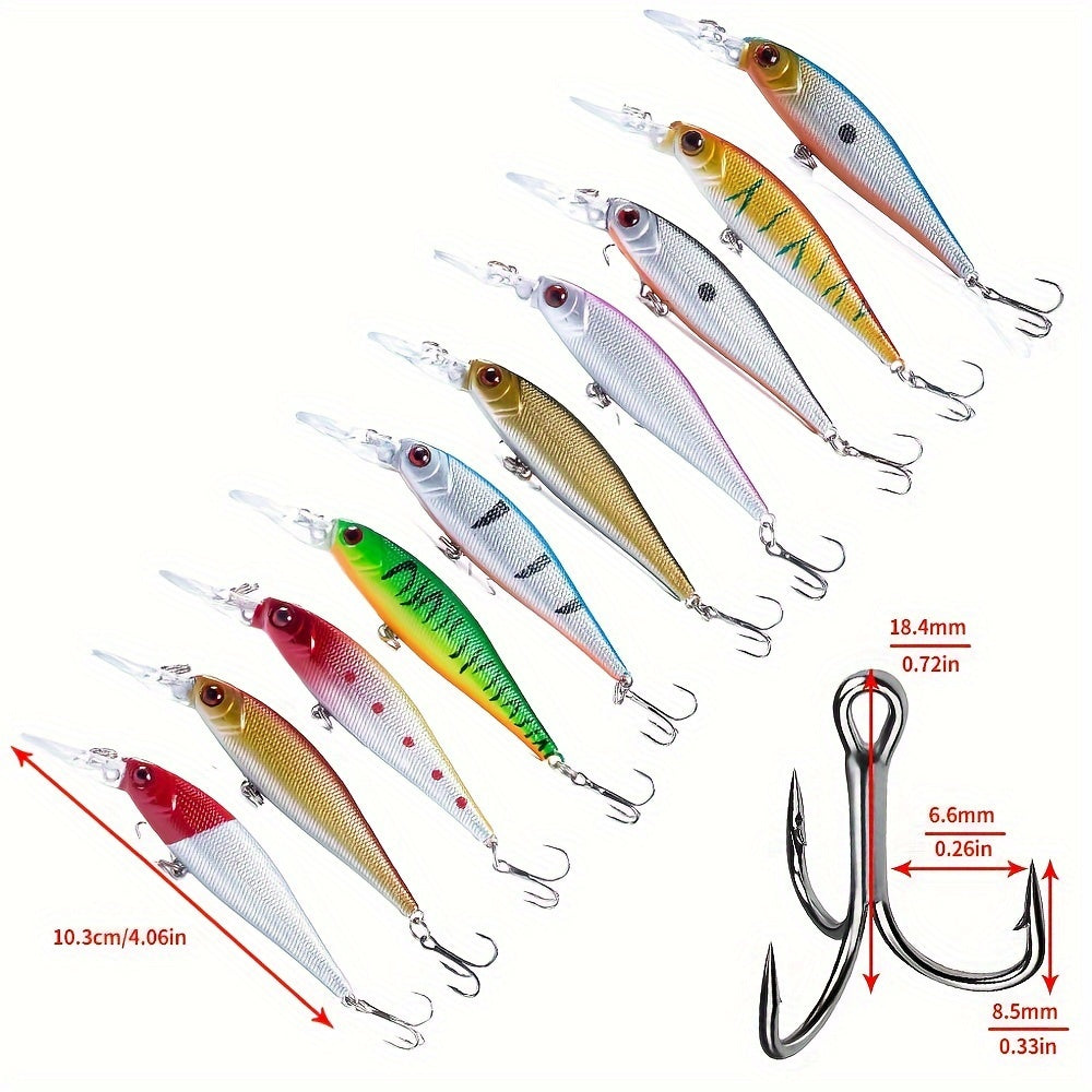 56pcs Fishing Lures Kit Crankbait Tackle Minnow Popper Pencil Swimbaits Hook Freshwater Saltwater Hard Baits Set for pike carp bass fishing christmas gift for man