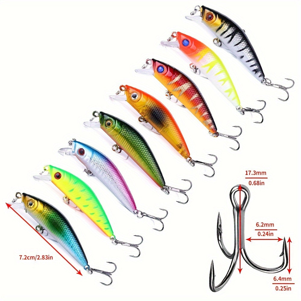 56pcs Fishing Lures Kit Crankbait Tackle Minnow Popper Pencil Swimbaits Hook Freshwater Saltwater Hard Baits Set for pike carp bass fishing christmas gift for man