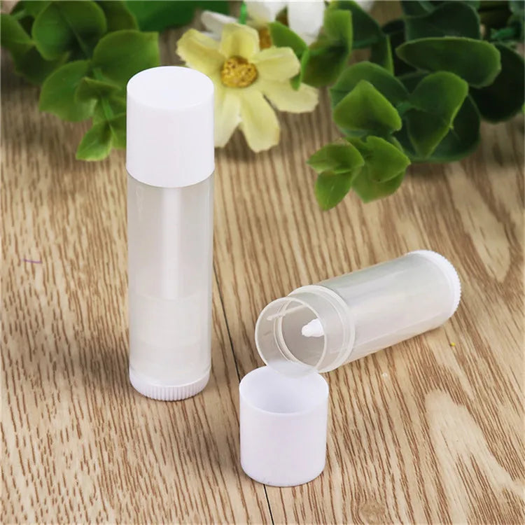 50PCS 5g/5ml Eco-friendly PP DIY Empty Lipstick Tubes DIY Lip Balm Cosmetic Containers Jars Lotion Travel Outside Makeup Tools