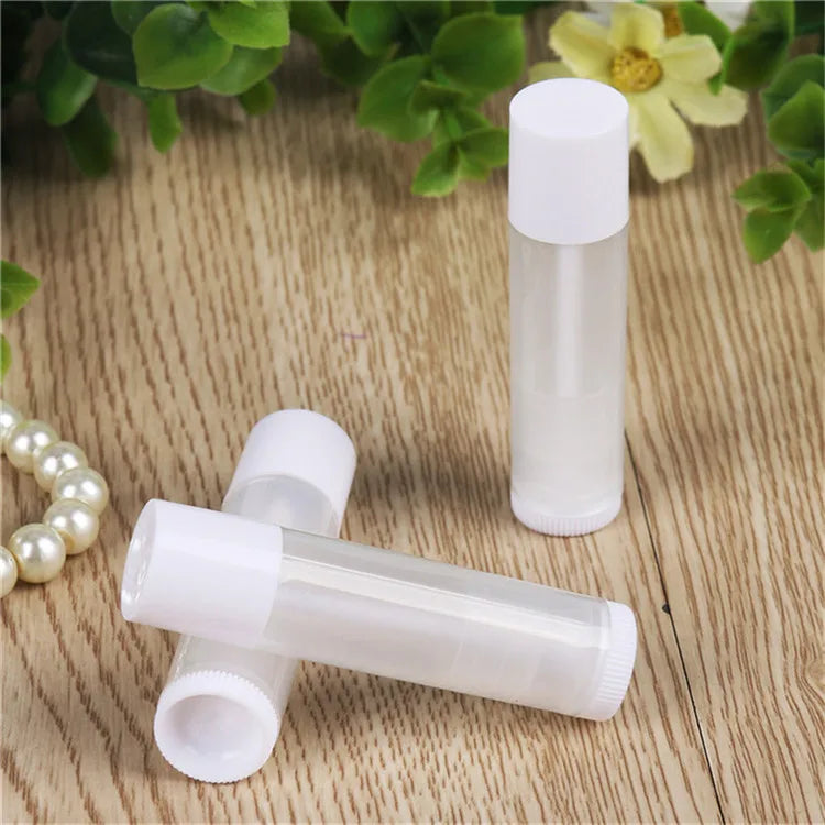 50PCS 5g/5ml Eco-friendly PP DIY Empty Lipstick Tubes DIY Lip Balm Cosmetic Containers Jars Lotion Travel Outside Makeup Tools