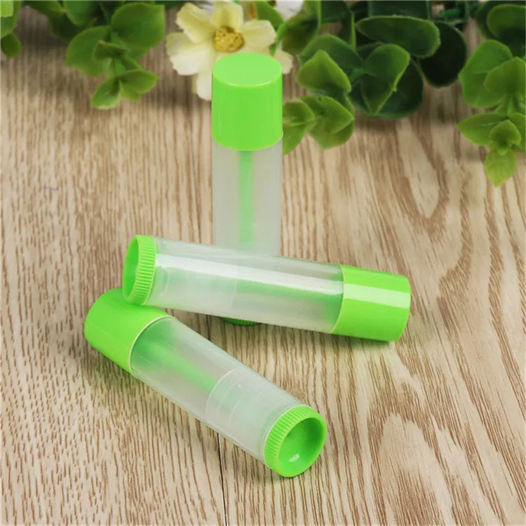 50PCS 5g/5ml Eco-friendly PP DIY Empty Lipstick Tubes DIY Lip Balm Cosmetic Containers Jars Lotion Travel Outside Makeup Tools