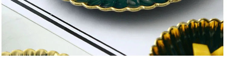 Luxury Vintage Dinner Plates with Gold Rim, Ceramic Oval Platter, Soup Bowl, Salad Bowl, Taste Plate, Green Crockery