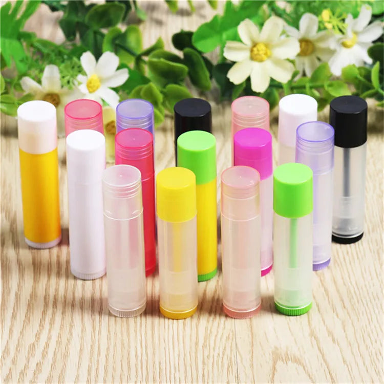 50PCS 5g/5ml Eco-friendly PP DIY Empty Lipstick Tubes DIY Lip Balm Cosmetic Containers Jars Lotion Travel Outside Makeup Tools
