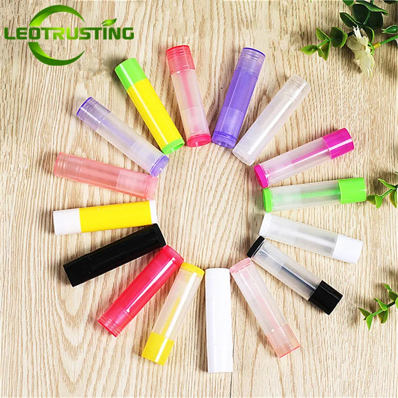 50PCS 5g/5ml Eco-friendly PP DIY Empty Lipstick Tubes DIY Lip Balm Cosmetic Containers Jars Lotion Travel Outside Makeup Tools