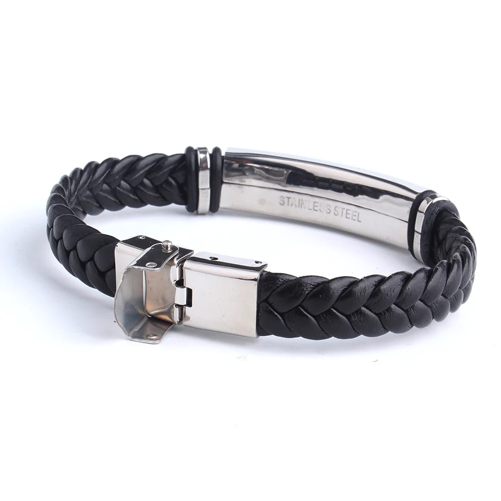 EngraveX Leather Bracelet
