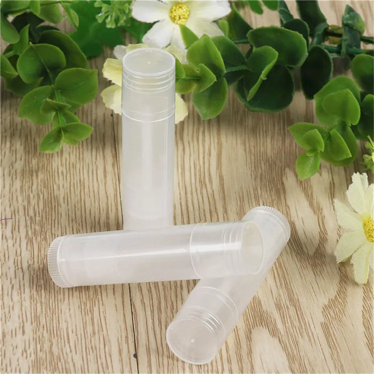 50PCS 5g/5ml Eco-friendly PP DIY Empty Lipstick Tubes DIY Lip Balm Cosmetic Containers Jars Lotion Travel Outside Makeup Tools
