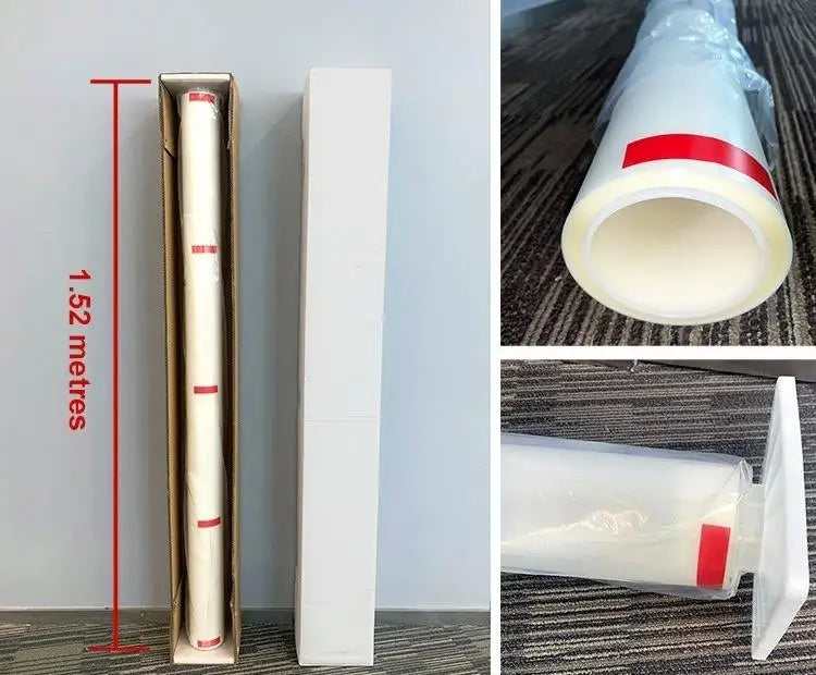 Unboxing the 1.52*15m Glossy 8.5mil TPU PPF Paint Protection Film from Orbit Gear, featuring packaging details and clarity for auto body protective film.