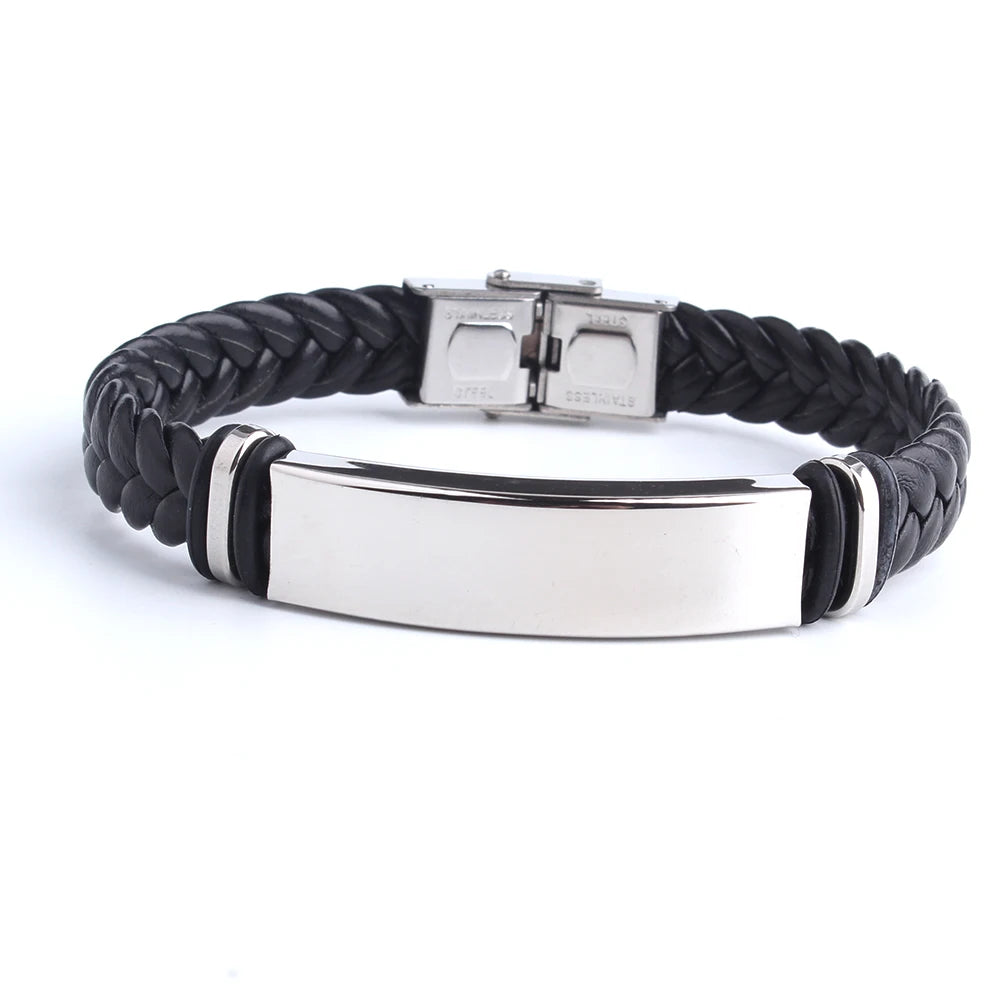 EngraveX Leather Bracelet