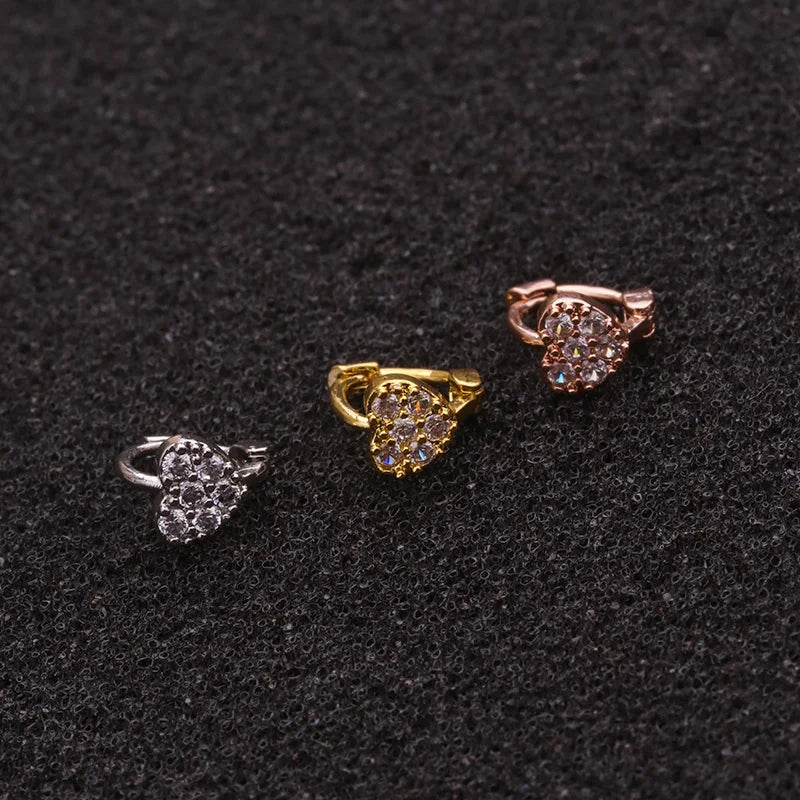 1 Piece Surgical steel Tiny 5mm Color Tiny Hoop Earring Piercing Cz Tragus Daith Rook Cartilage Ear Piercing Jewelry