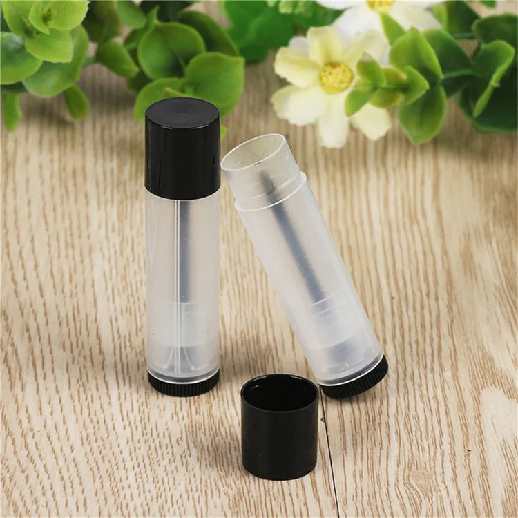 50PCS 5g/5ml Eco-friendly PP DIY Empty Lipstick Tubes DIY Lip Balm Cosmetic Containers Jars Lotion Travel Outside Makeup Tools