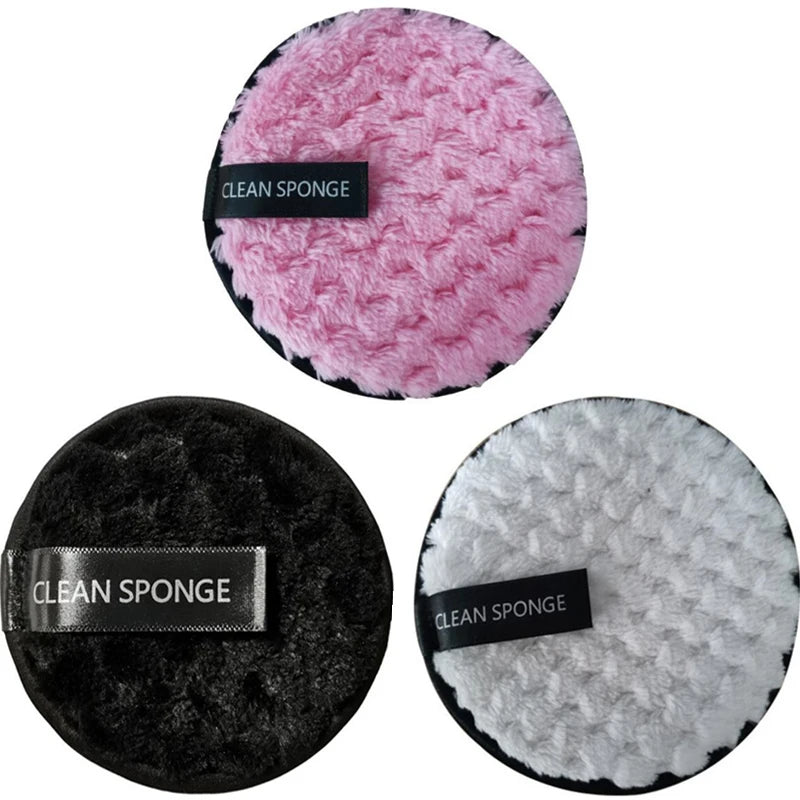 3 Pcs Reusable Microfiber Makeup Remover Pads