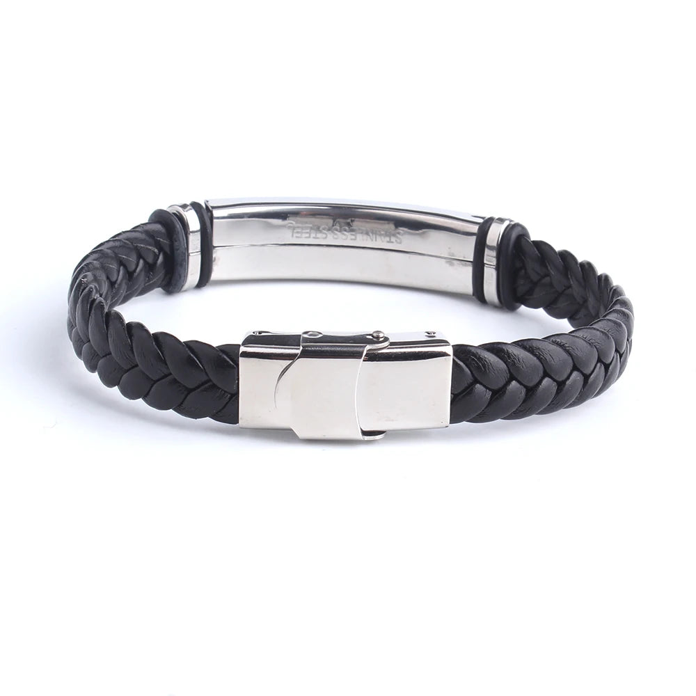 EngraveX Leather Bracelet