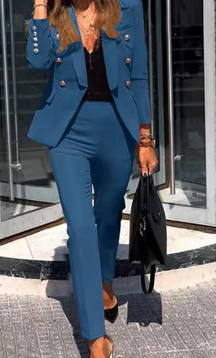 Custom Women Black Slim Fit Red Golden Women Suit