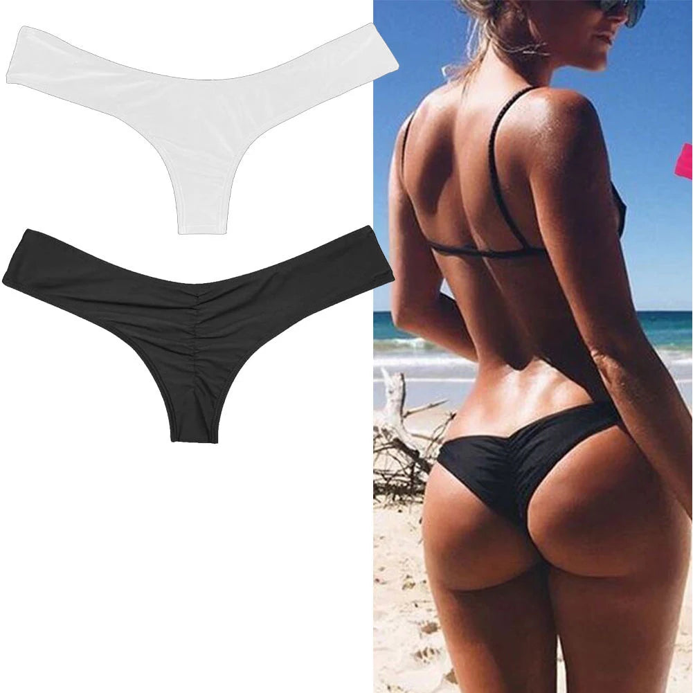 Brazilian Cheeky Thong Bikini Bottom for Women