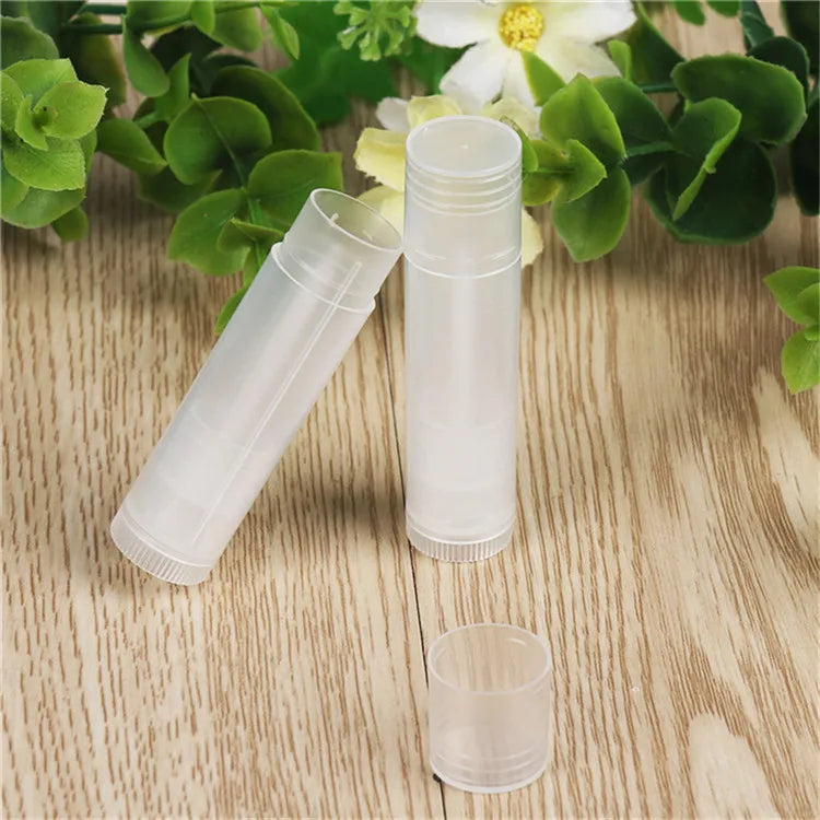 50PCS 5g/5ml Eco-friendly PP DIY Empty Lipstick Tubes DIY Lip Balm Cosmetic Containers Jars Lotion Travel Outside Makeup Tools