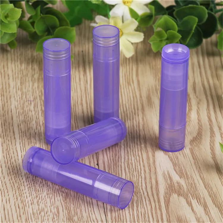 50PCS 5g/5ml Eco-friendly PP DIY Empty Lipstick Tubes DIY Lip Balm Cosmetic Containers Jars Lotion Travel Outside Makeup Tools