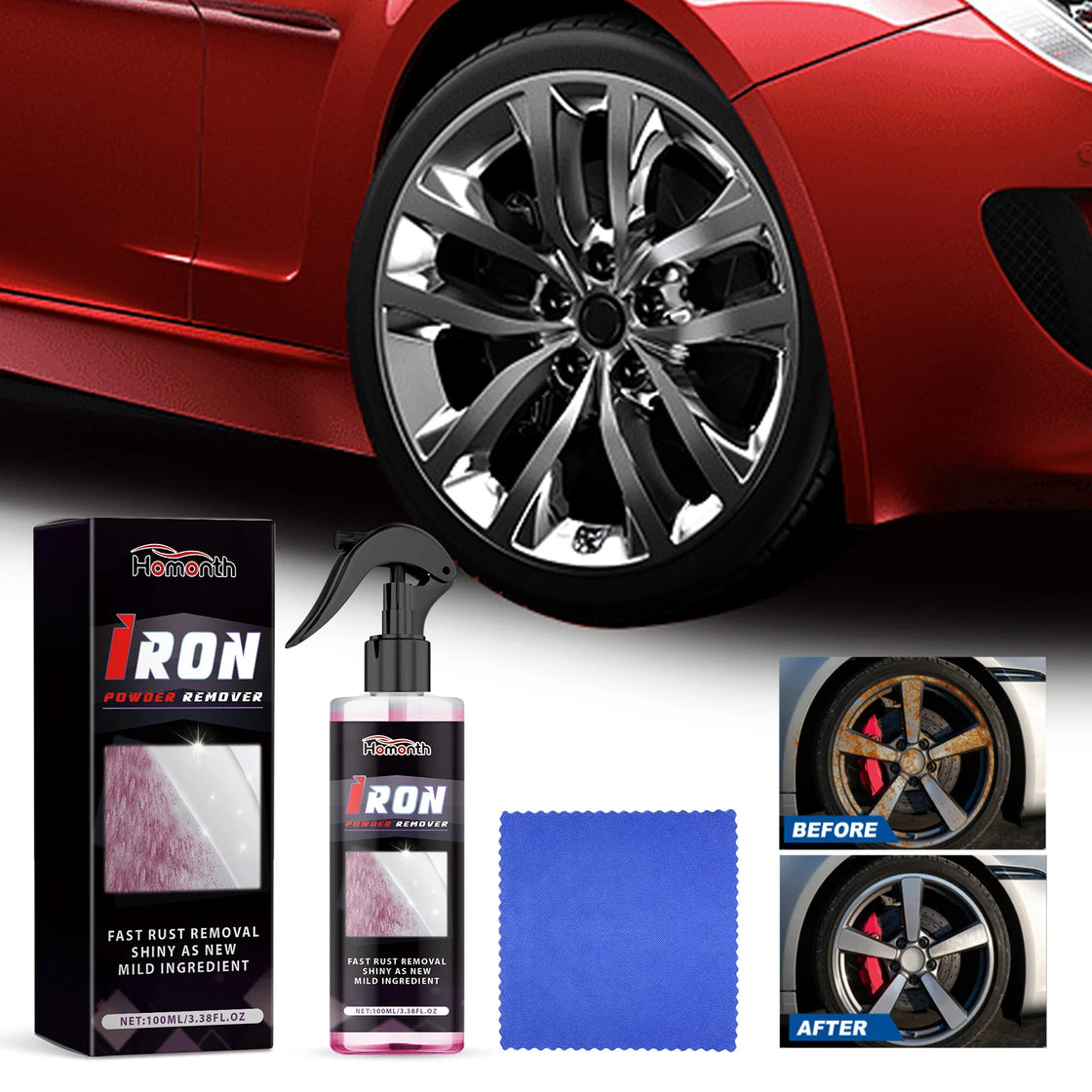 Homonth Iron Spray for Wheel Paint Removal Anti-Rust Care and Maintenance Cleaner for Automobile Metal Rust Refurbishment
