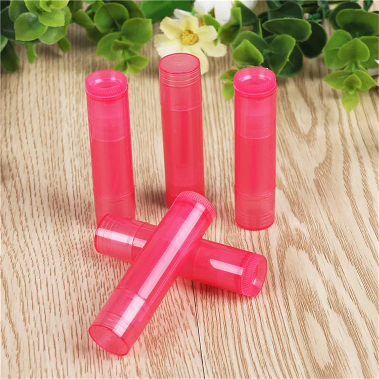 50PCS 5g/5ml Eco-friendly PP DIY Empty Lipstick Tubes DIY Lip Balm Cosmetic Containers Jars Lotion Travel Outside Makeup Tools