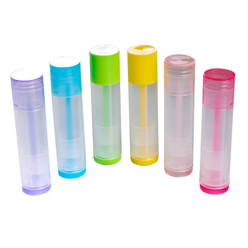 50PCS 5g/5ml Eco-friendly PP DIY Empty Lipstick Tubes DIY Lip Balm Cosmetic Containers Jars Lotion Travel Outside Makeup Tools