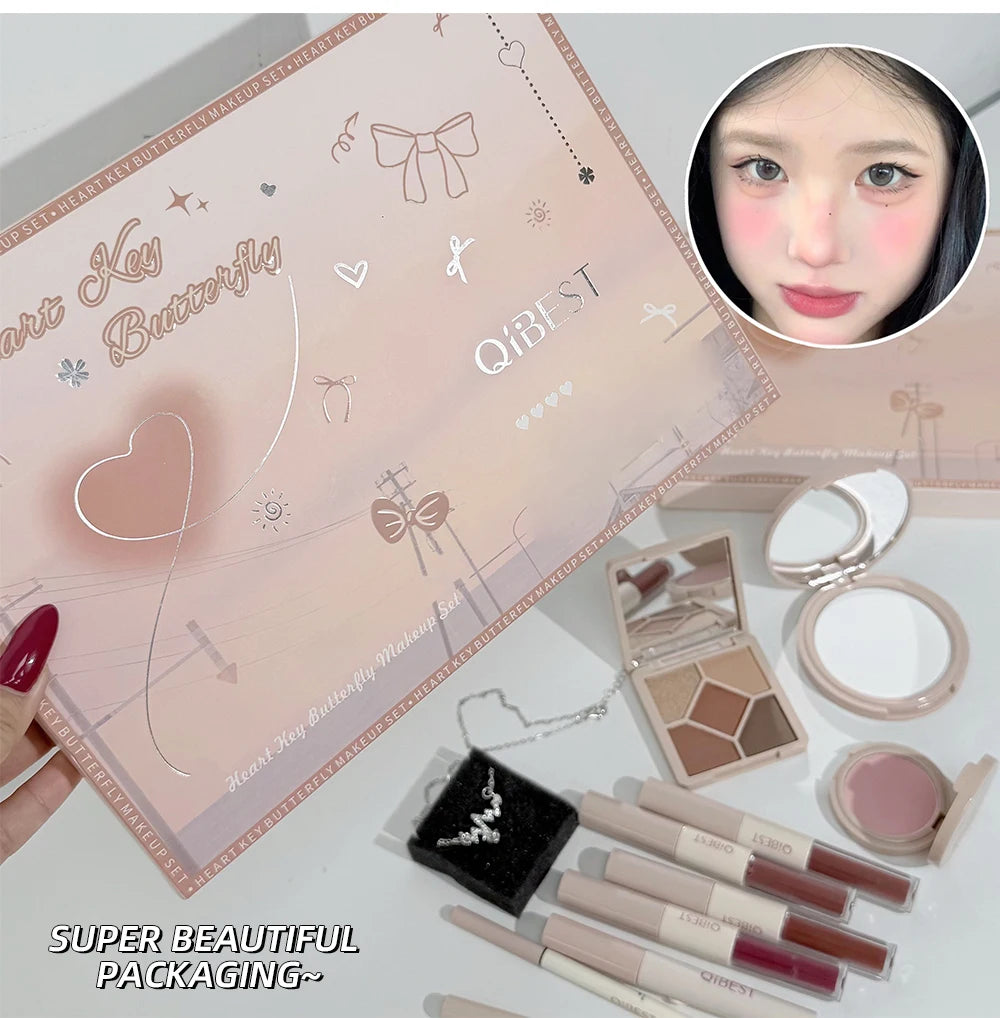 QIBEST 4PC Face Makeup Gift Set