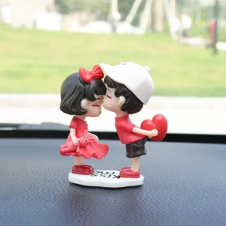 Car Accessories Interior Woman Ornament Cute Creative Desktop Couple Valentine's Day Present Car Center Console Decoration