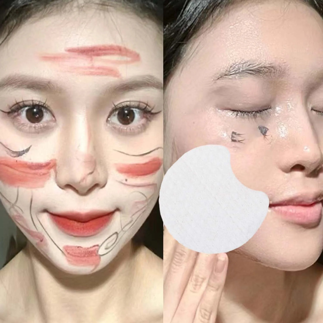 300/1800 Pcs Pearl Pattern Makeup Remover Cotton Pads