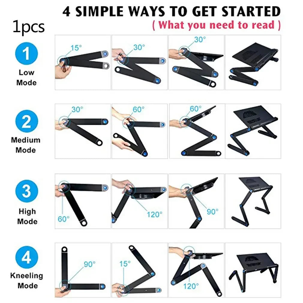 Aluminum Alloy Laptop Table Folding Notebook Desktop Stand With Cooling Fan Bed Laptop Tray Desk Study Desk Bed Office Bookshelf