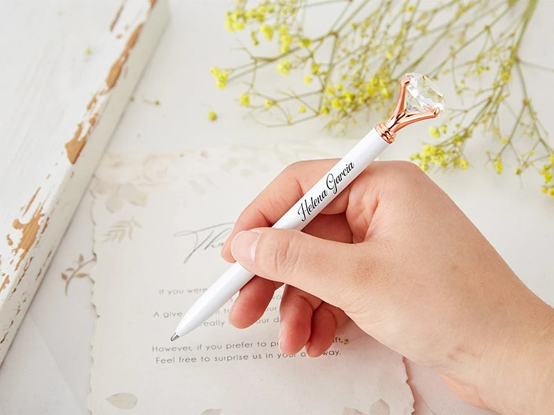 Personalized Bridesmaid Gift Diamond Pen with Engraving Name Party Gift for Her Bridal Shower Favors