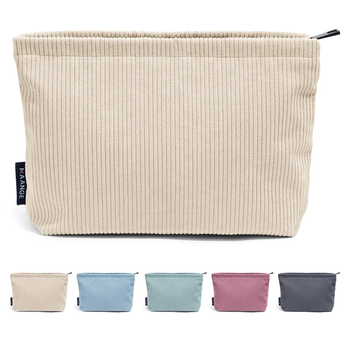 Corduroy Travel Makeup Bag Large Organizer