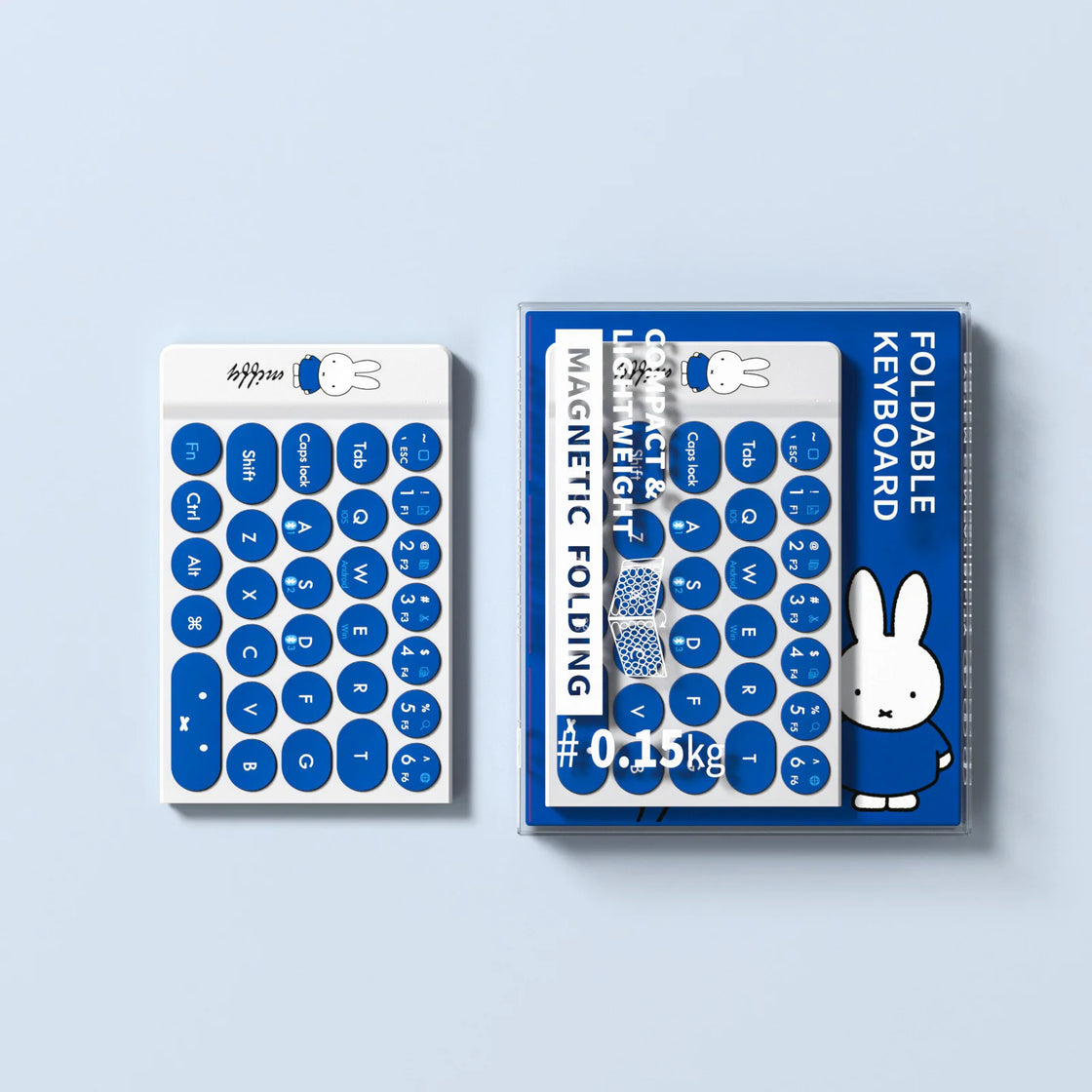 Miffy X MIPOW Mini Folding Keyboard Slim Wireless Bluetooth
