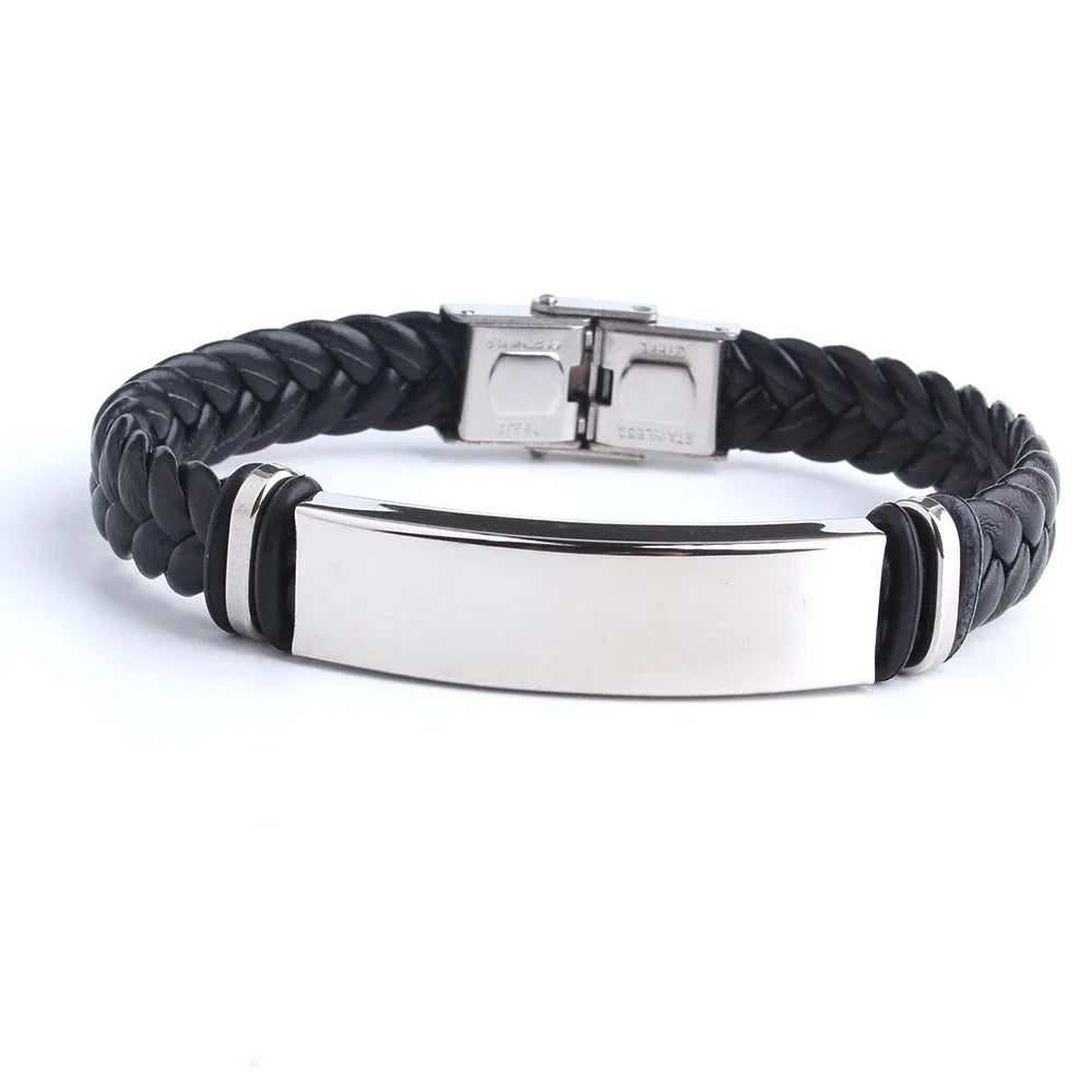 EngraveX Leather Bracelet