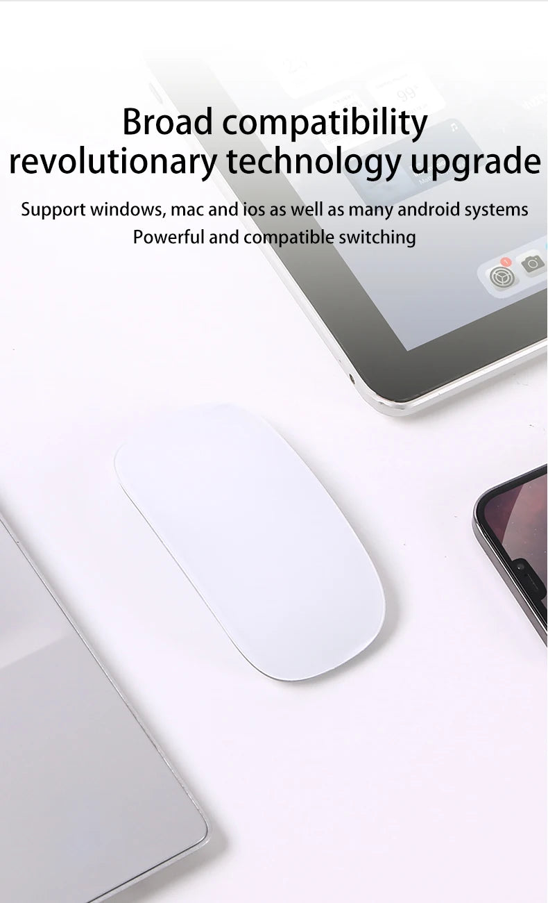 Rechargeable Bluetooth Mouse Magic 3 Ergonomic Multi-Touch BT5.0 Wireless Slim Rechargeable Mouse