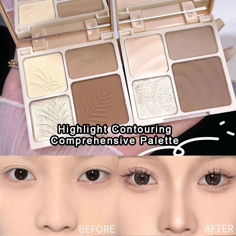 Multifunctional Contour Highlighter Palette Matte Bronzer
