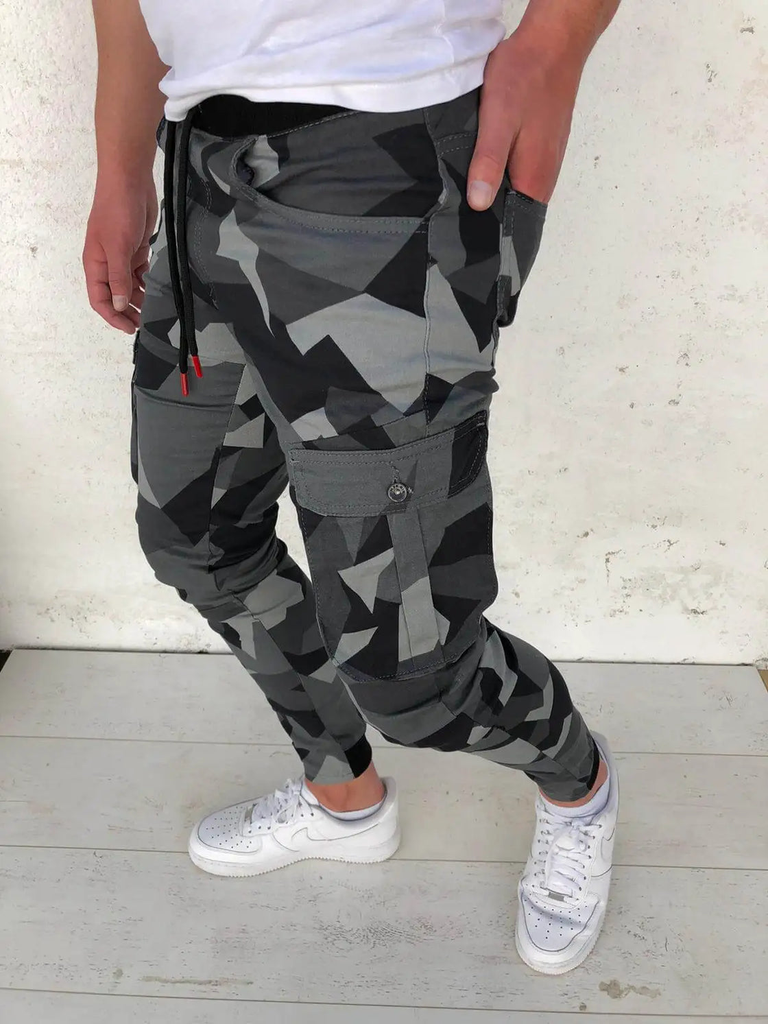 Fitshinling Athleisure Casual Men Pants Camouflage Long Trousers Male Clothing