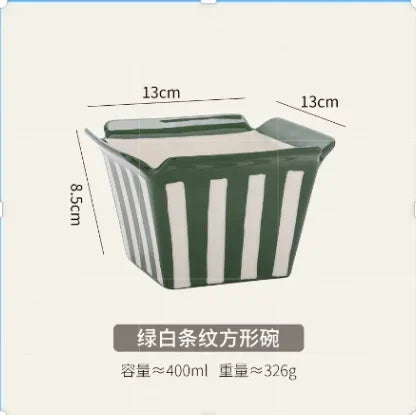 Popcorn , ceramic cute fruit, high-value Internet celebrity instant noodle, French fries children's snack bowl