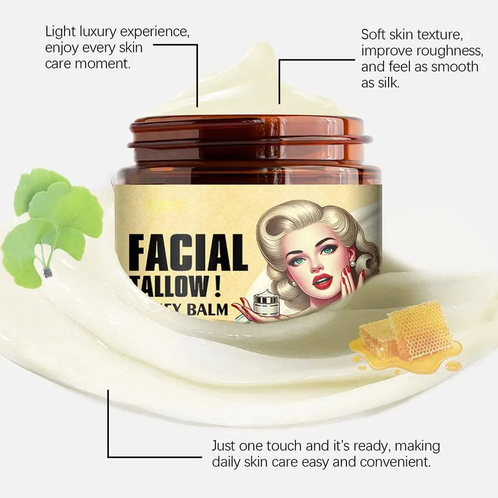 Facial Tallow Honey Balm 120g Face Cream Lasting Moisturizing Soothing Repair Damaged Skin Increase Facial Elasticity Nourishing