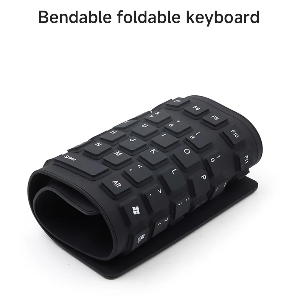 Portable Mini Keyboard 85 Keys Flexible Waterproof Soft Silicone Gaming Keyboard