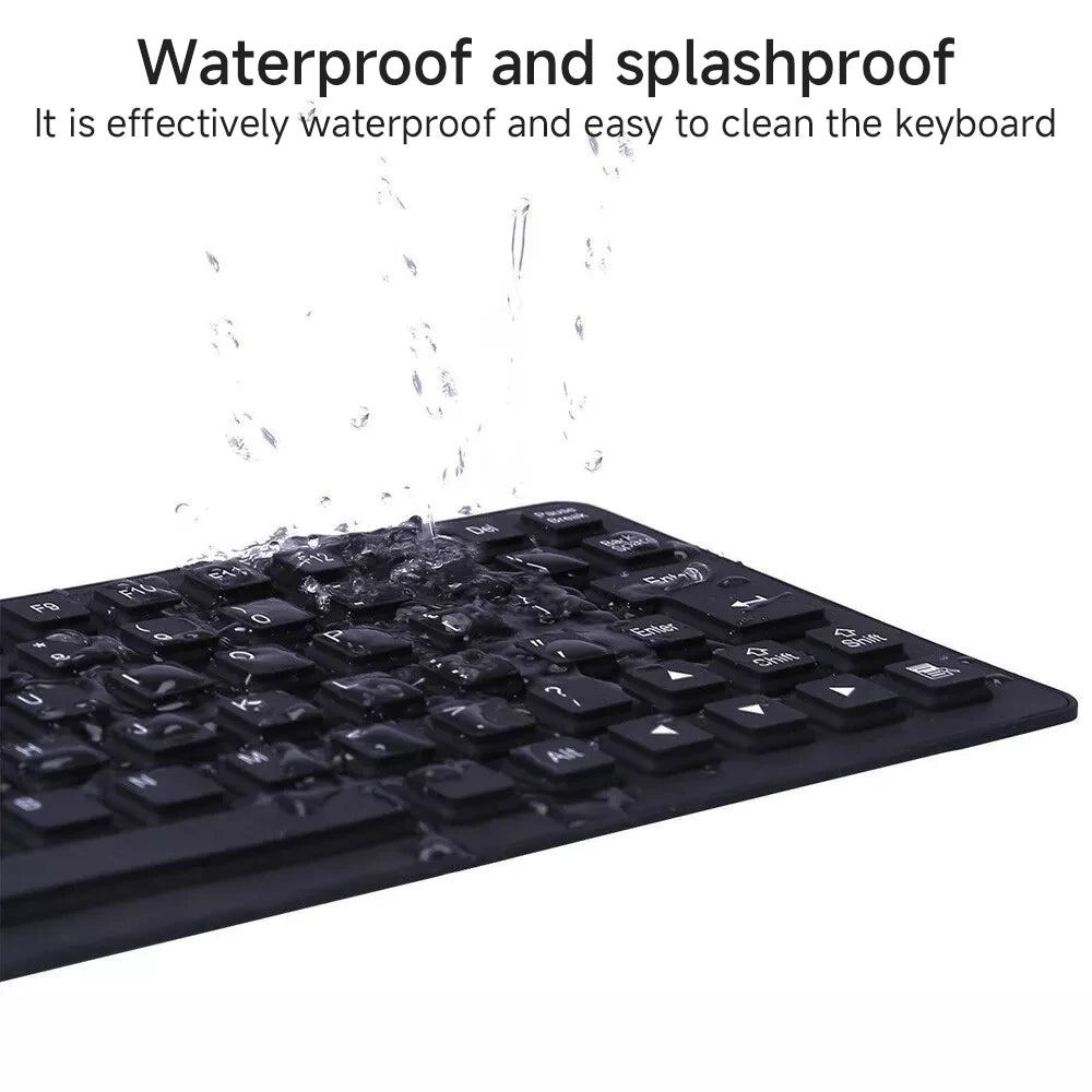 Portable Mini Keyboard 85 Keys Flexible Waterproof Soft Silicone Gaming Keyboard