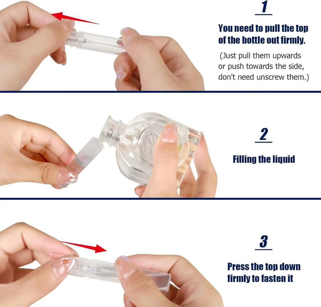 Mini Clear Glass Perfume Sample Bottles