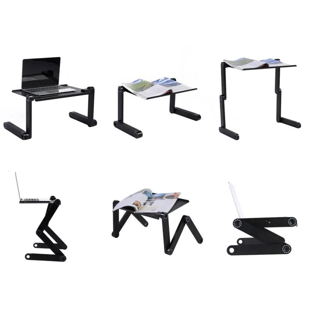 Aluminum Alloy Laptop Table Folding Notebook Desktop Stand With Cooling Fan Bed Laptop Tray Desk Study Desk Bed Office Bookshelf