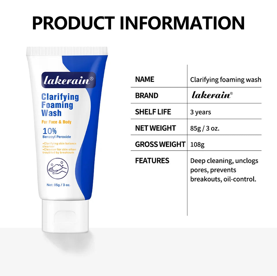 Benzoyl Peroxide 10% Acne Foaming Wash