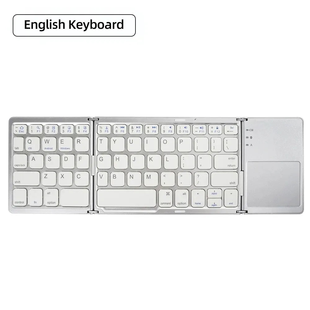 Mini Keyboard Wireless Folding Keyboard Bluetooth Foldable Keyboard with Touchpad