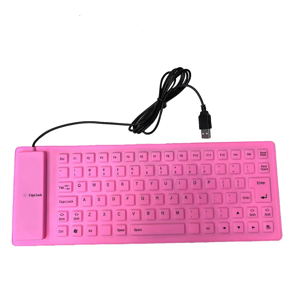 Portable Mini Keyboard 85 Keys Flexible Waterproof Soft Silicone Gaming Keyboard