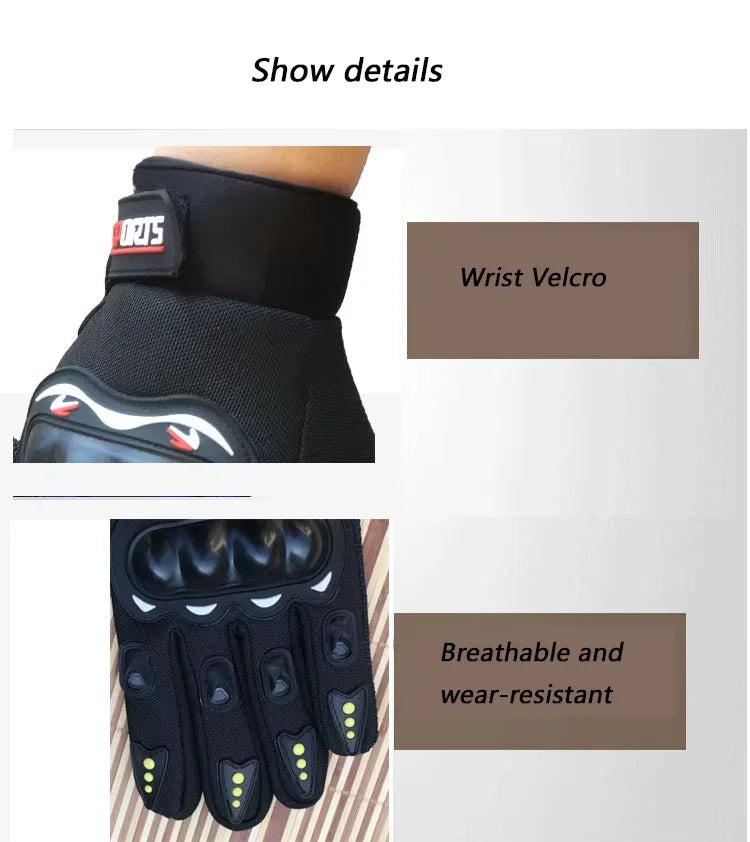 Breathable Full-Finger Motorcycle Riding Gloves