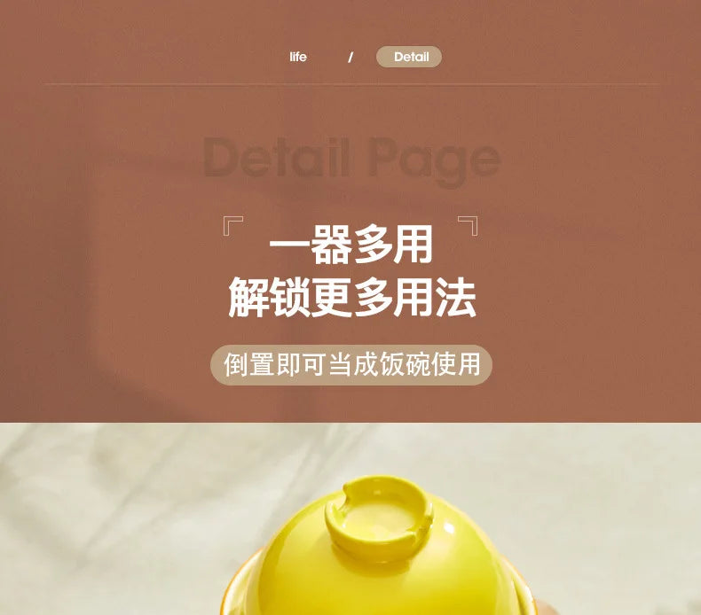 Anime Instant Noodle Bowl Line Friends Kawaii Girl Soup Bowl Portable Ceramic Rice Bowl Surrounding Good Looks Decorate Gift