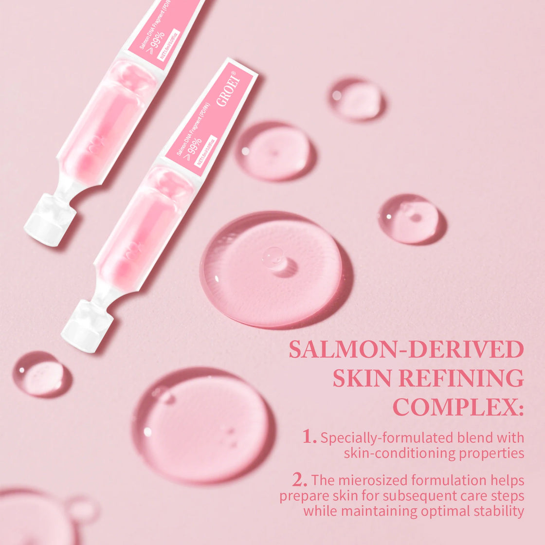 PDRN Pink One Day Serum packaging, a deep moisturizing serum for brightening and firming skin.