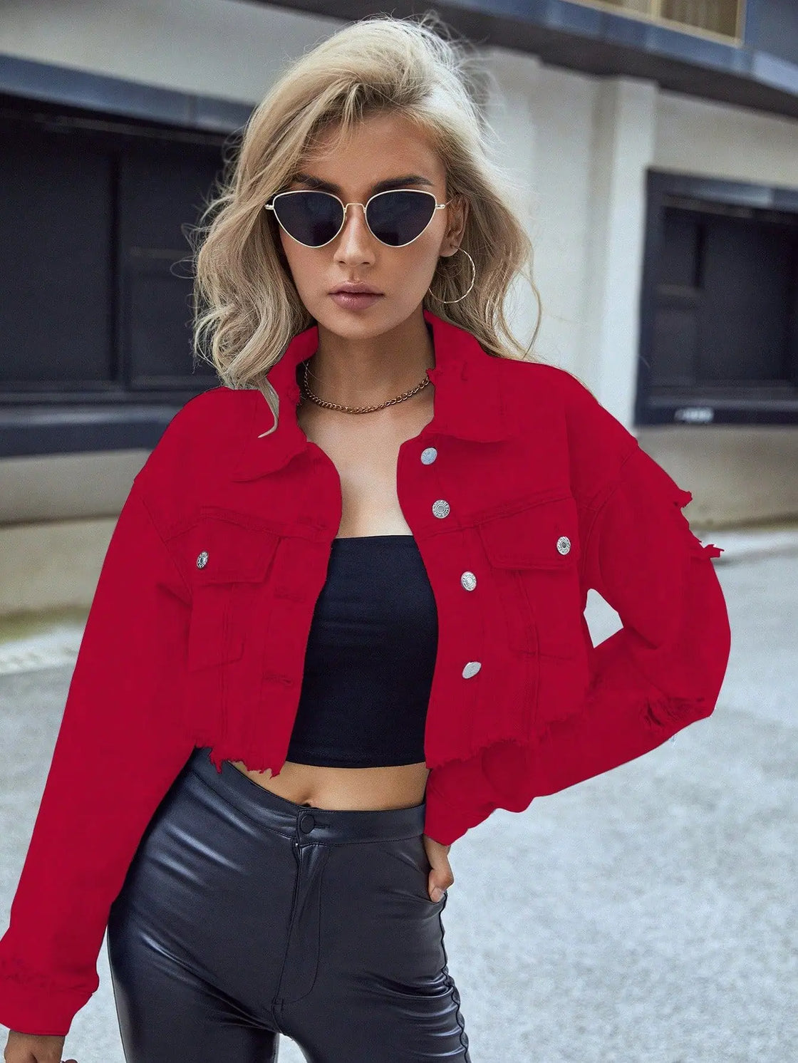 Women's clothing European and American INS casual versatile short fashion denim short jacket